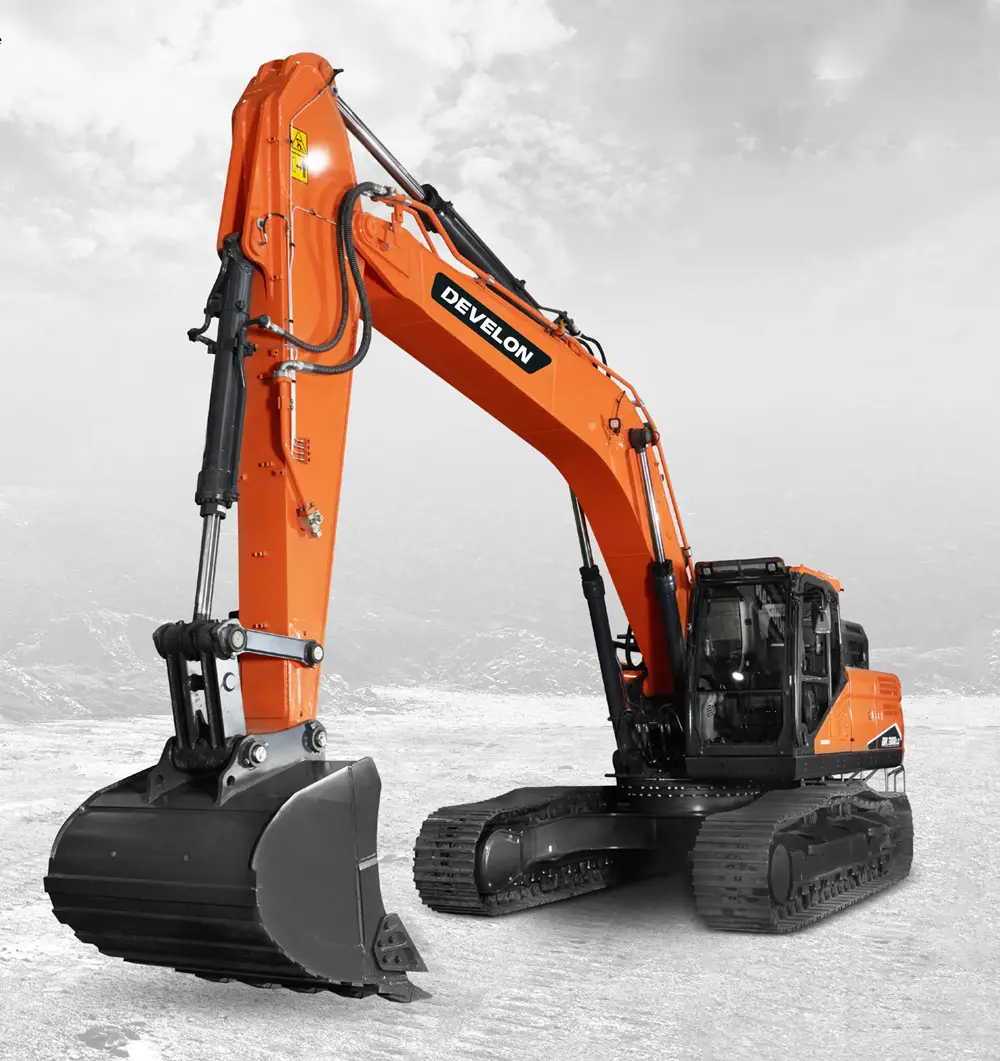 Develon tracked excavator a example powerhouse piece of earth-moving equipment